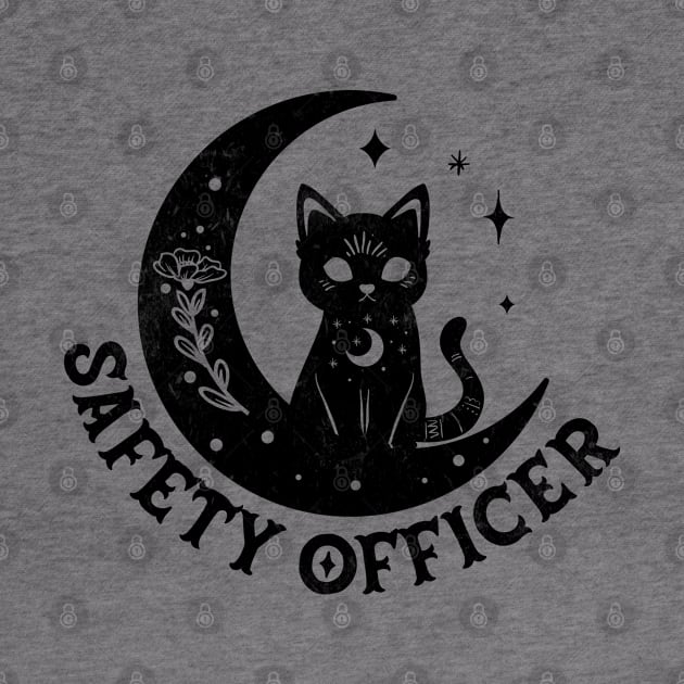 Safety Officer - Magical Cat On Moon Design by best-vibes-only